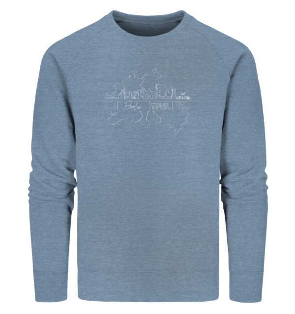 Skyline "Berlin" | Vintage Line | Fairganic Mode von SkylineChic - Organic Sweatshirt - Mid Heather Blue, S